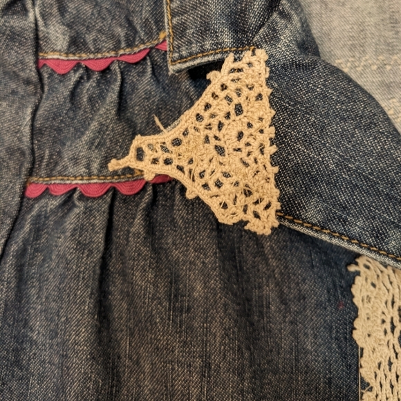 Unicorn themed OOAK  Valentine's Day Handmade Denim Jacket Girls - Picture 3 of 8